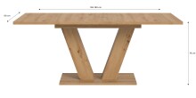 Kulissen-Esstisch >Motion< ausziehbar 190cm, artisan oak Dekor - 150/190x76x90cm (BxHxT)