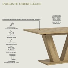 Kulissen-Esstisch >Motion< ausziehbar 190cm, artisan oak Dekor - 150/190x76x90cm (BxHxT)