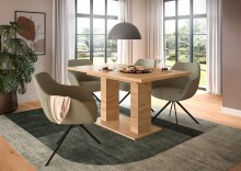 Kulissen-Esstisch >Motion< ausziehbar 190cm, artisan oak Dekor - 150/190x76x90cm (BxHxT)