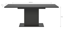 Kulissen-Esstisch >Motion< ausziehbar 190cm, Grau - 150/190x76x90cm (BxHxT)