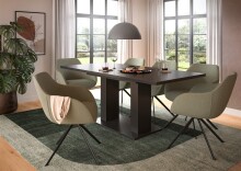 Kulissen-Esstisch >Motion< ausziehbar 190cm, Grau - 150/190x76x90cm (BxHxT)