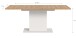 Kulissen-Esstisch >Motion< ausziehbar 190cm, weiß / artisan Eiche Dekor - 150/190x76x90cm (BxHxT)