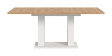 Kulissen-Esstisch >Motion< ausziehbar 190cm, weiß / artisan Eiche Dekor - 150/190x76x90cm (BxHxT)