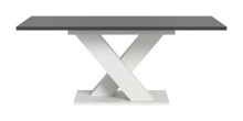 Kulissen-Esstisch >Motion< ausziehbar 190cm, Grau / Weiß - 150/190x76x90cm (BxHxT)
