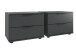 Bettanlage >Tilburg< (4tlg. ) LED, Bett 168x92x210, Nachtkommoden, Sideboard, Farbe Grafit