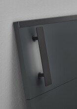 Bettanlage >Tilburg< (4tlg. ) LED, Bett 168x92x210, Nachtkommoden, Kommode, Farbe Grafit