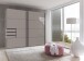 Schlafzimmer-Set >Tilburg< (4tlg.) Schrank, Bett 168x92x210cm, Nachtkommoden, Saharagrau / Grafit