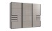 Schlafzimmer-Set >Tilburg< (5tlg.) Bett 188x92x210cm, Schrank, Kommoden, Saharagrau / Grafit