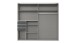 Schlafzimmer-Set >Tilburg< (4tlg.) Bett 188x92x210cm, Schrank, 2 Nachtkommoden, in Grafit