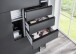 Schlafzimmer-Set >Tilburg< (4tlg.) Bett 168x92x210cm, Schrank, 2 Nachtkommoden, in Grafit