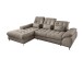 Polsterecke >Devland< Schlaffunktion, Stauraum, Cord grau-braun - 273x105x189cm (BxHxT)