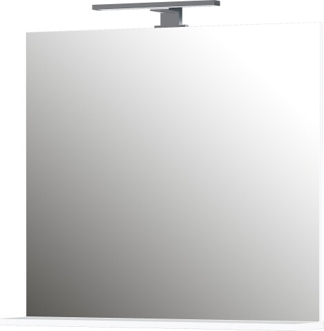 Badspiegel >1429< mit Ablage in Weiß - 76x75x15cm (BxHxT)