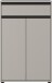 Badkommode >GW-LEMONT< Türen & Schublade mit Soft-Close, Steingrau - 63x98x34cm (BxHxT)