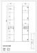 Hochschrank >GW-LEMONT< Türen und Schublade mit Dämpfung, Steingrau - 33x181x34cm (BxHxT)