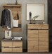Garderoben-Set >Memphis< (4-teilig) Artisan Eiche Dekor / Graphit - 145x192x38 (BxHxT)