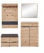 Garderoben-Set >Memphis< (4-teilig) Artisan Eiche Dekor / Graphit - 145x192x38 (BxHxT)