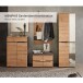Garderoben-Set >Memphis< (4-teilig) Artisan Eiche Dekor / Graphit - 145x192x38 (BxHxT)
