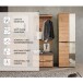 Garderoben-Set >Memphis< (4-teilig) Artisan Eiche Dekor / Graphit - 145x192x38 (BxHxT)