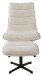 Relaxsessel >Aveiro< (2-teilig) inkl. Hocker, hellgrau, Webstoff - 69x94x91cm (BxHxT)