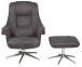 Relaxsessel >Burnaby< (2-teilig) inkl. Hocker, Relaxfunktion, anthrazit - 82x99x90 (BxHxT)