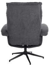 Relaxsessel >Olvera< (2-teilig) inkl. Hocker, anthrazit - 87x108x82 (BxHxT)