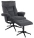 Relaxsessel >Olvera< (2-teilig) inkl. Hocker, anthrazit - 87x108x82 (BxHxT)