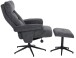 Relaxsessel >Olvera< (2-teilig) inkl. Hocker, anthrazit - 87x108x82 (BxHxT)