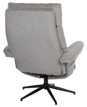 Relaxsessel >Zalea< (2-teilig) inkl. Hocker,  steingrau - 87x108x82 (BxHxT)