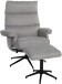 Relaxsessel >Zalea< (2-teilig) inkl. Hocker,  steingrau - 87x108x82 (BxHxT)