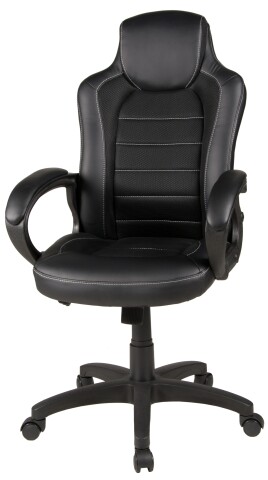 Chefsessel >Joris< ergonomisch, Wippmechanik, schwarz - 61x109x61cm (BxHxT)