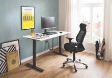 Chefsessel >Niko< Netzrücken, ergonomisch, schwarz - 65x113x65cm (BxHxT)