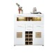 Barschrank >Fun Plus< in weiss matt / Eiche Dekor - 120x129x37 (BxHxT)