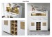Barschrank >Fun Plus< in weiss matt / Eiche Dekor - 120x129x37 (BxHxT)