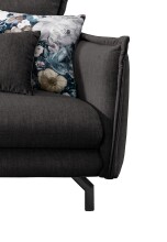 Polsterecke >Launce< verstellbare Armlehnen, Zierkissen, Anthrazit - 255x94cm (BxH)