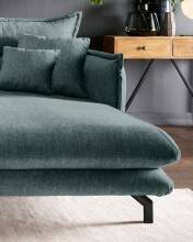 Polsterecke >Launce< verstellbare Armlehnen, Zier-Wendekissen, Ocean - 255x94x180cm (BxHxT)