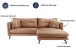 Polsterecke >Launce< verstellbare Armlehnen, Zier-Wendekissen, asche - 255x94x180cm (BxHxT)
