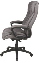 Chefsessel >John< 150kg, grau, Mikrofaser - 68x111x68cm (BxHxT)