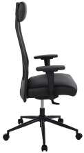 Bürostuhl >Homepro< Kaltschaumpolster, Netrücken, schwarz - 68x117x68cm (BxHxT)