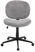 Bürostuhl >Tilo< in grau, Kordstoff - 61x90x61cm (BxHxT)