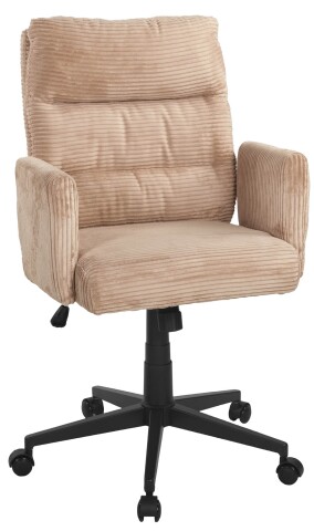 Bürostuhl >Charly< Taschenfederkern, in alrose, Kordstoff - 64x96x64cm (BxHxT)