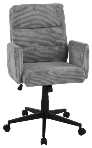 Bürostuhl >Charly< Taschenfederkern, in grau, Kordstoff - 64x96x64cm (BxHxT)