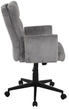 Bürostuhl >Charly< Taschenfederkern, in grau, Kordstoff - 64x96x64cm (BxHxT)