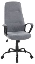 Chefsessel >Merlin< ergonomisch, kieselgrau, Webstoff - 64x111x64cm (BxHxT)