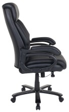 Chefsessel >Ennio< bis 180kg, Taschenfederkern, schwarz - 72x116x72cm (BxHxT)
