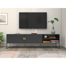 Lowboard >Asia< in Anthrazit - 180x50x40cm (BxHxT)
