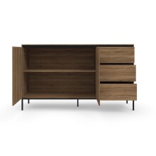 Kombikommode >Bari< in Eichenoptik Braun - 140x82x40cm (BxHxT)