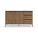 Kombikommode >Bari< in Eichenoptik Braun - 140x82x40cm (BxHxT)