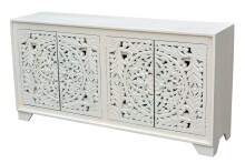 Sideboard >Kalita< in Weiß, Massivholz -...