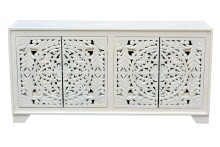 Sideboard >Kalita< in Weiß, Massivholz - 170x85x40cm (BxHxT)