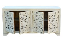Sideboard >Kalita< in Weiß, Massivholz - 170x85x40cm (BxHxT)
